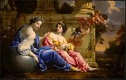 Simon Vouet The Muses Urania and Calliope oil painting